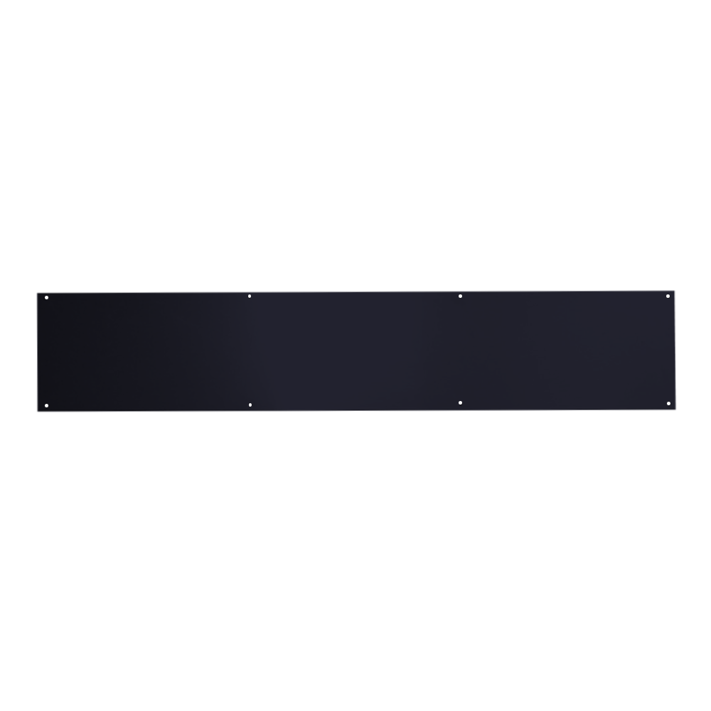 ASEC Kick Plate 150mm Height x 1.2mm Depth (BL) Powder Coated Stainless Steel Black - 710mm Width Black