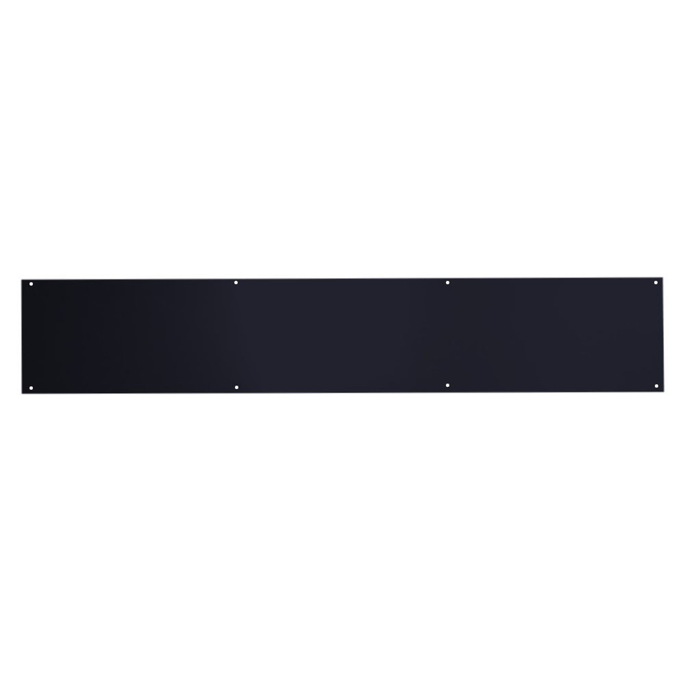 ASEC Kick Plate 150mm Height x 1.2mm Depth (BL) Powder Coated Stainless Steel Black - 785mm Width Black