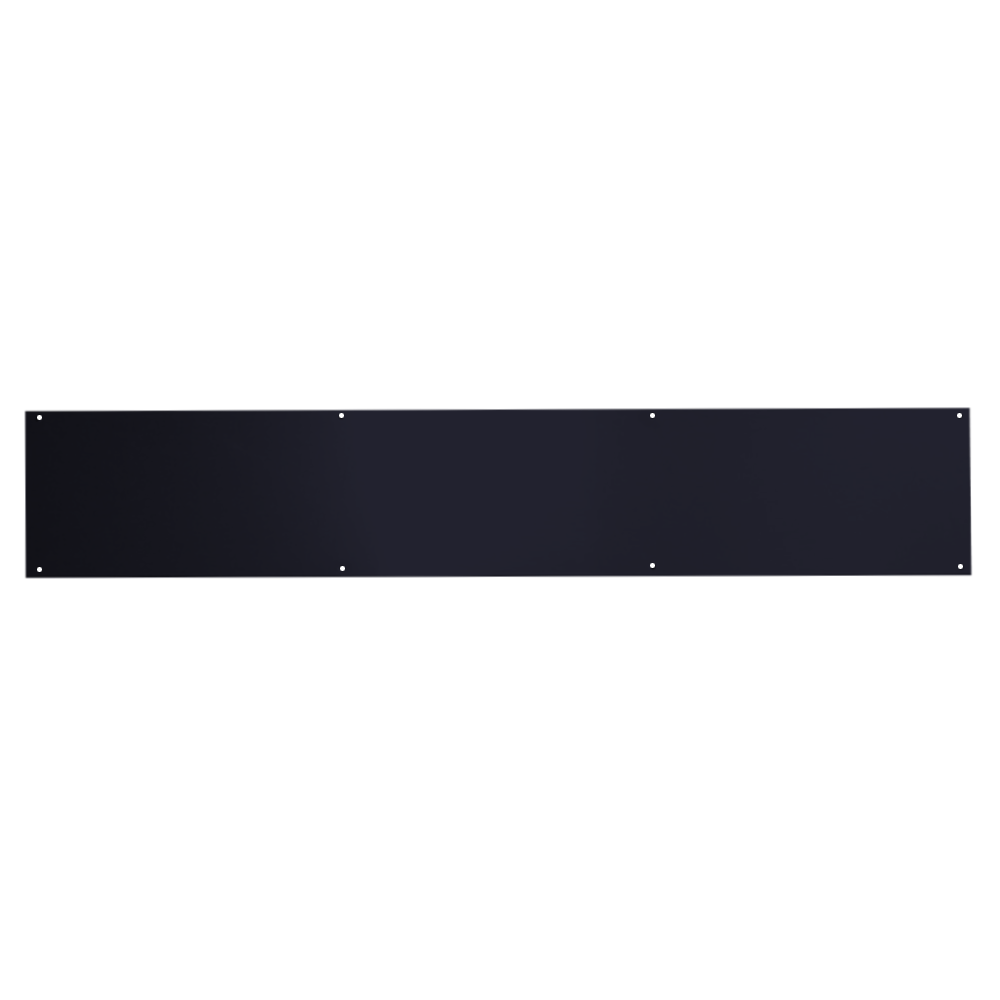 ASEC Kick Plate 150mm Height x 1.2mm Depth (BL) Powder Coated Stainless Steel Black - 800mm Width Black