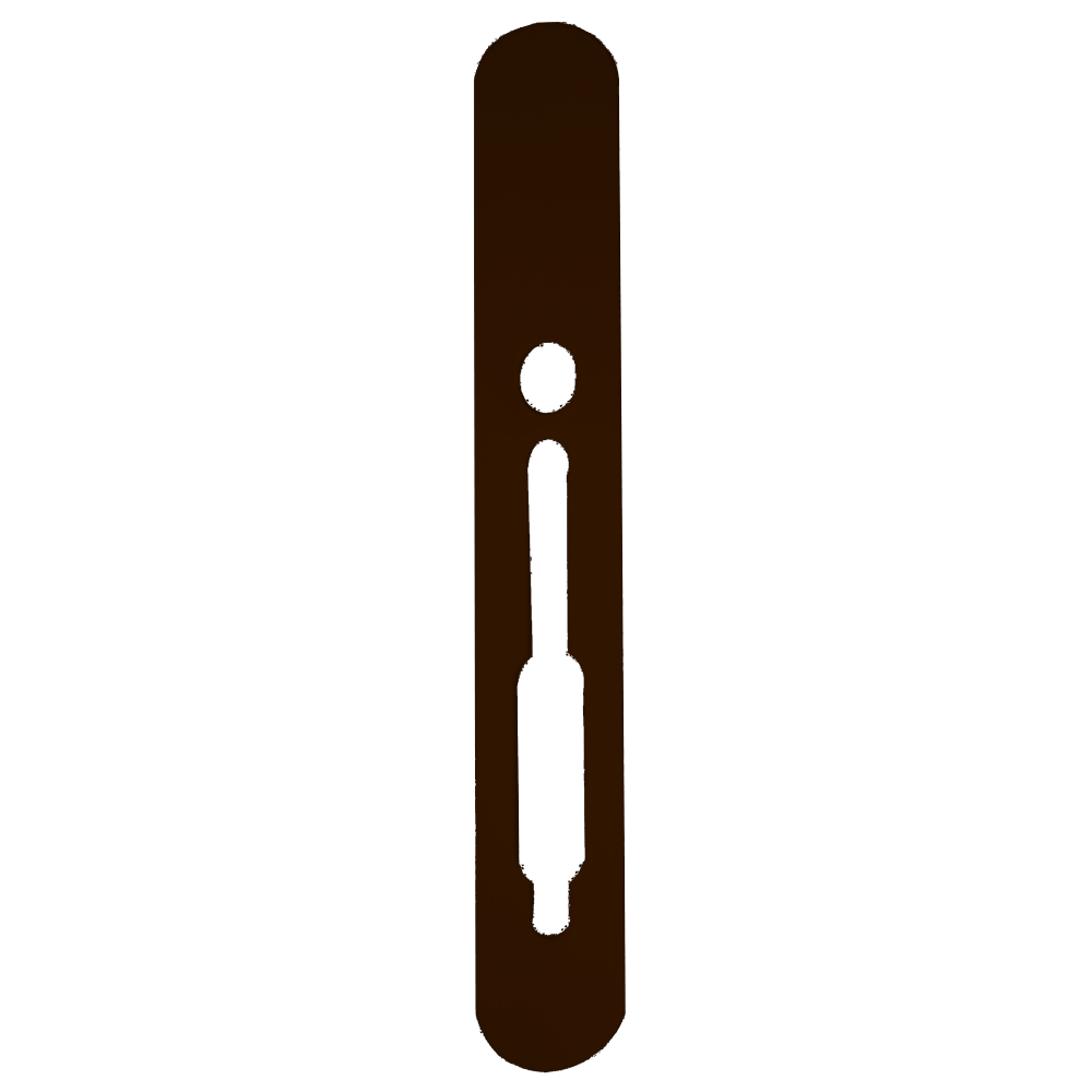 SASHSTOP Torchguard Door Handle Protector Discreet 300mm x 40mm - Short Below/Below Brown 224206