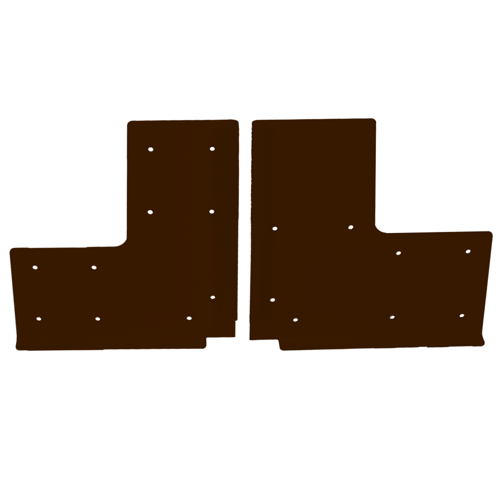 SOUBER TOOLS UPVC Corner Weld Repair Plate 200mm x 200mm (1 Pair) - 73mm Depth Brown