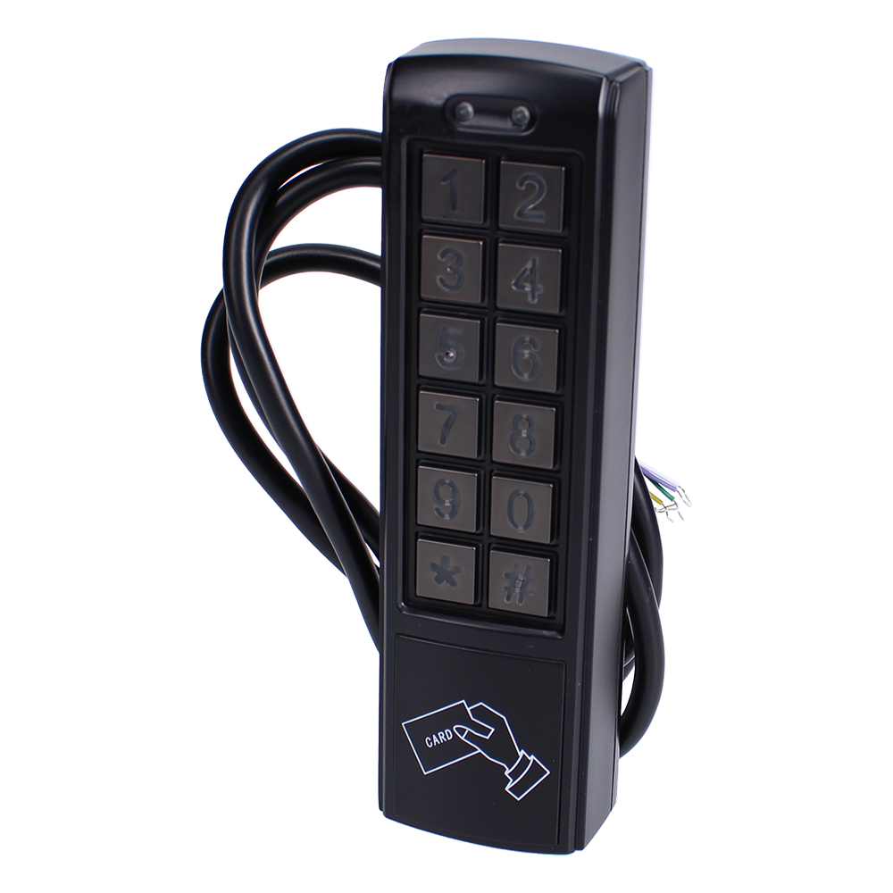 ASEC Proximity Reader & keypad Slim With Flying lead - External Use - Black Slim (IP67 External)