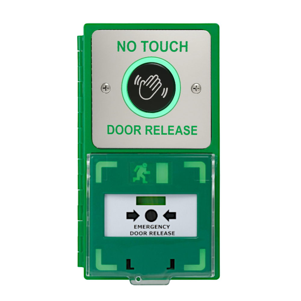 ICS Dual Unit MCP110 Call Point With Infrared Touch Free Exit Button