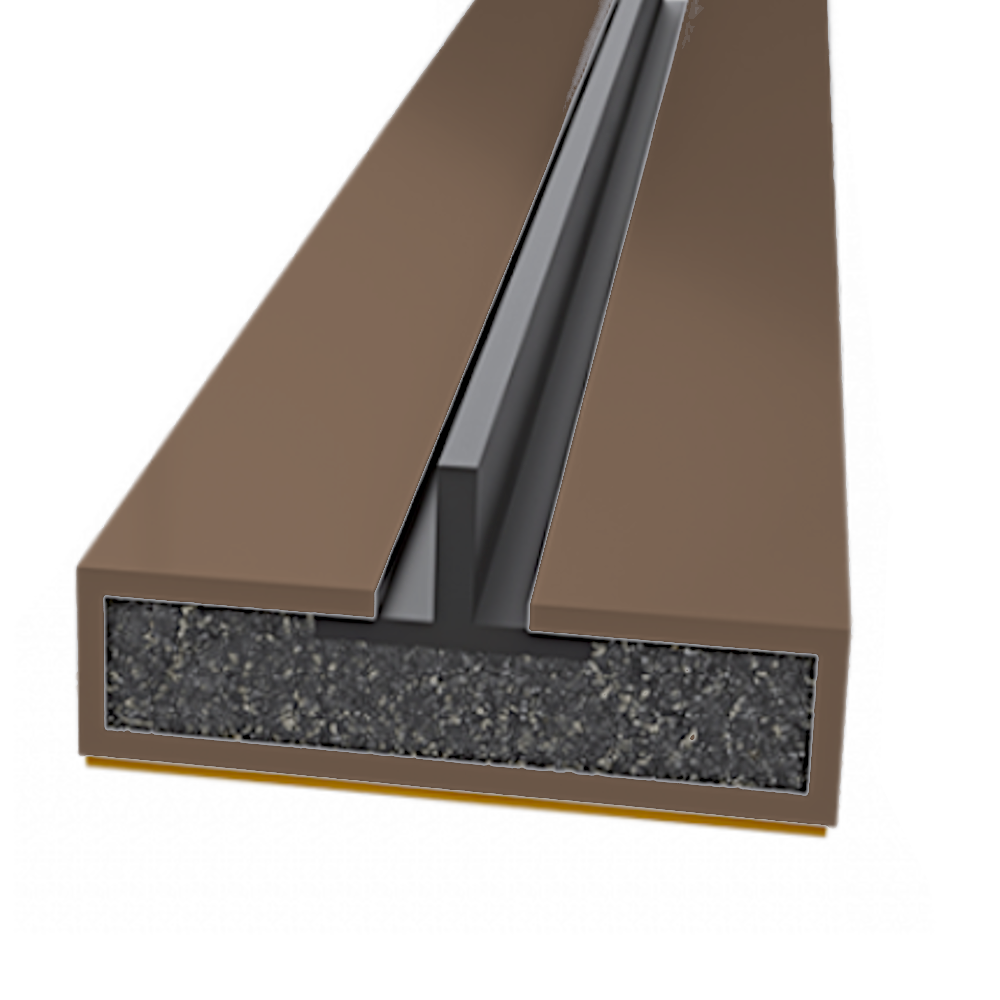 FIRESTOP Intumescent Strip 2.1m x 4mm Fire & Smoke Single Fin Seal - 10mm Brown (1/2 Hour) FS1604