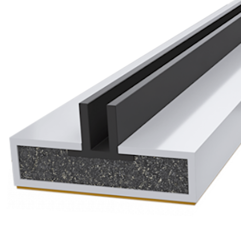 FIRESTOP Intumescent Strip 2.1m x 4mm Fire & Smoke Double Fin Seal - 10mm White (1/2 Hour) FS1621