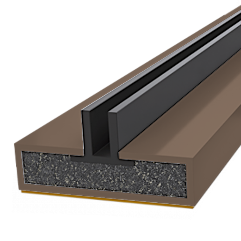 FIRESTOP Intumescent Strip 2.1m x 4mm Fire & Smoke Double Fin Seal - 10mm Brown (1/2 Hour) FS1622
