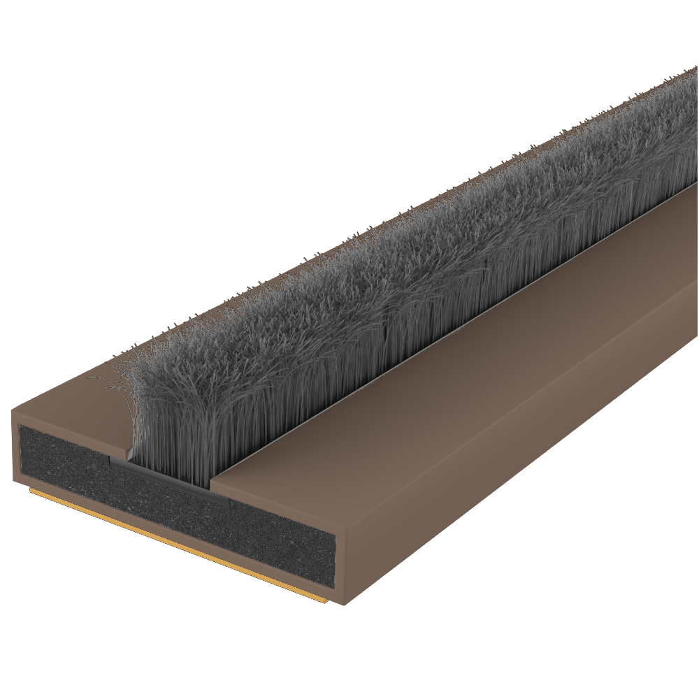 FIRESTOP Intumescent Strip 2.1m x 4mm Fire & Smoke Brush Seal - 20mm Brown (1 Hour) FS133