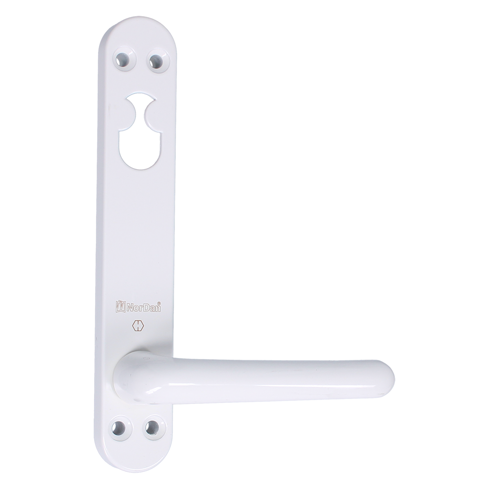 NORDAN NTech Villa Balcony Door Handle Internal With Cutout To Suit Rococo Scandinavian Oval - White (0403437)