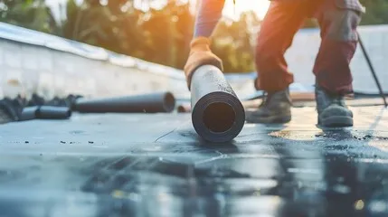 There are only a few simple steps when it comes to installing rubber roofing.