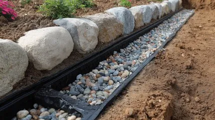 Decorative aggregates are incredibly helpful with garden drainage.