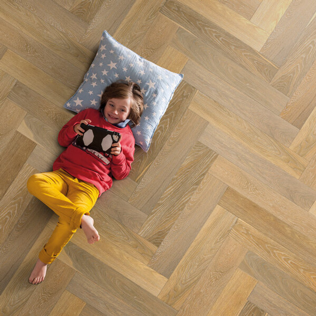 The most popular method of fitting an engineered wood floor is the floating method.