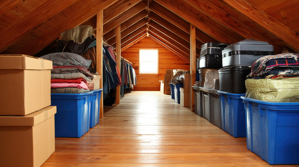 Utilising loft space for storage is a great way to free up room in your home and keep things organised.