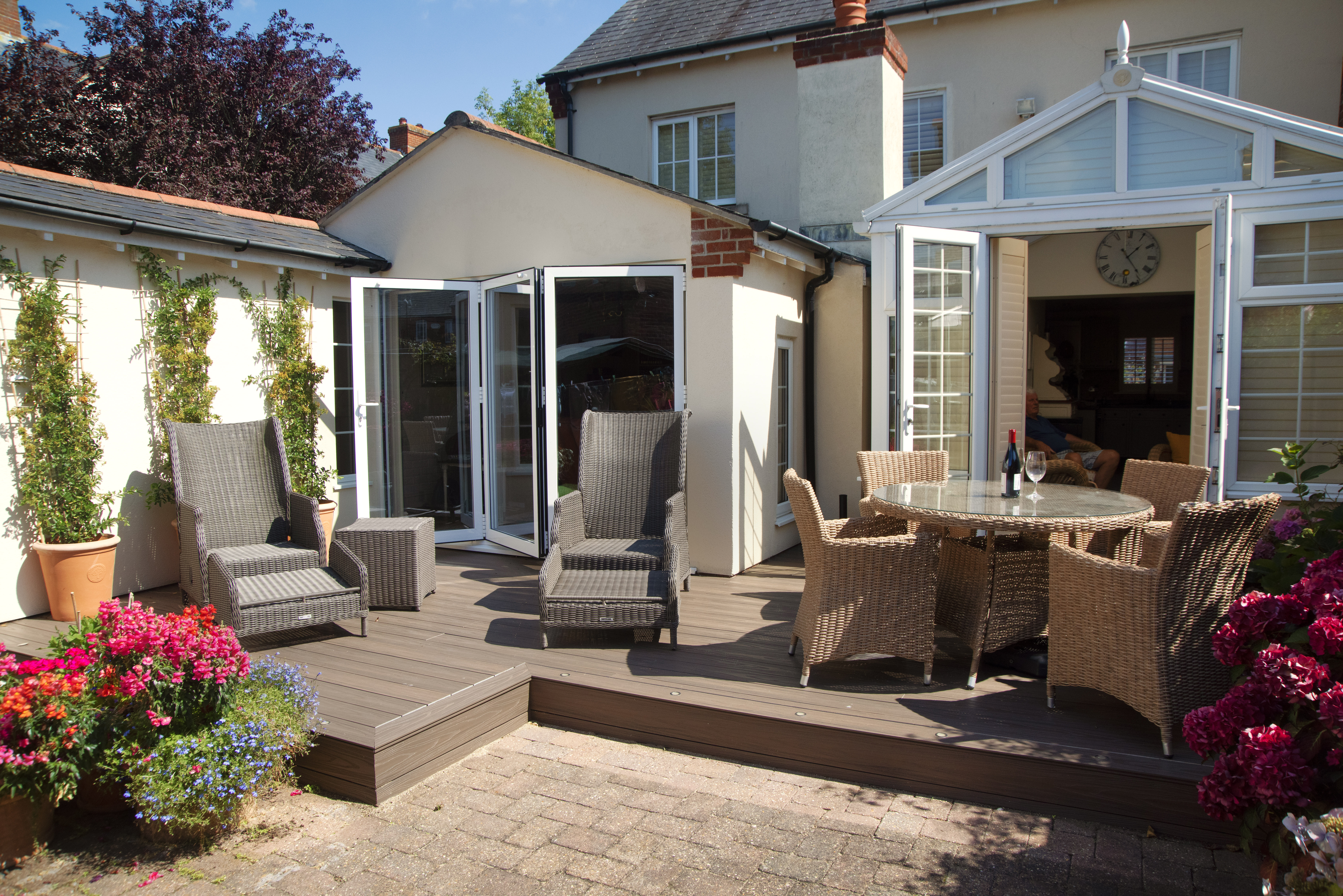 Bamboo pole trellis is an eco-friendly option for your garden, and can make a very zen garden setting.