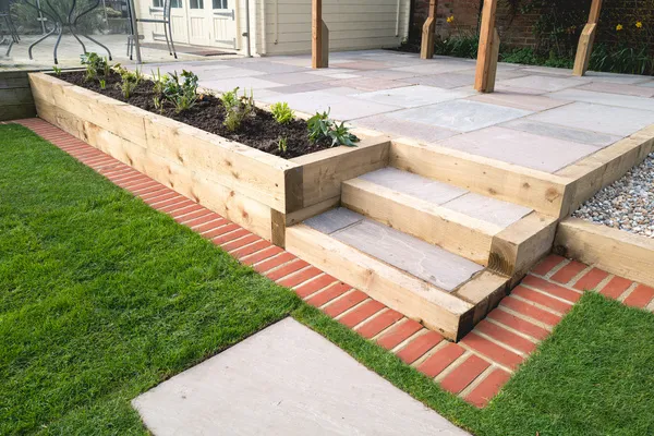 Sleeper garden edging is a perfect way of adding structure and dimension to your garden.