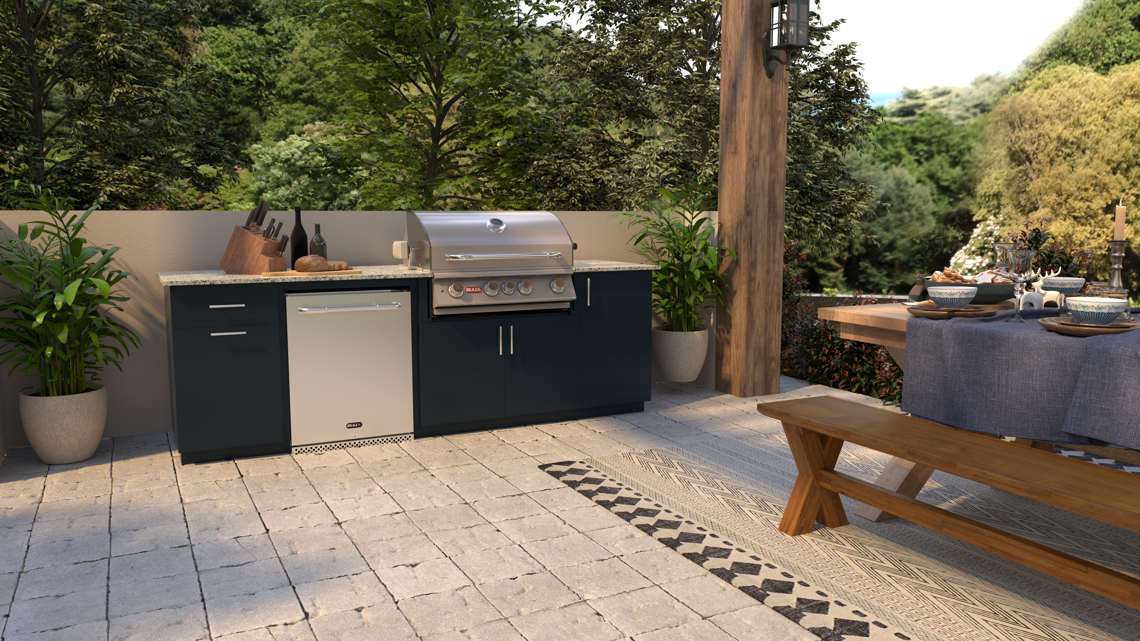 Timber worktops are a perfect option to add multi-use spaces to your outdoor garden.