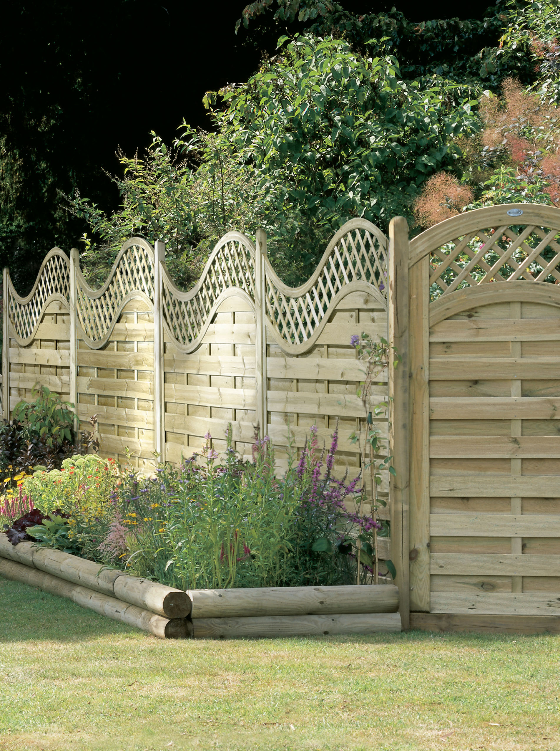 Decorative fence panels with a lattice top section are very popular amongst UK British gardens.