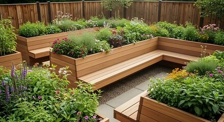 Planting in a sloped garden is good for structure and incorporating plants.