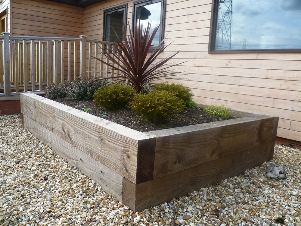 Transform your garden with raised garden sleepers, ideal for constructing a beautiful and functional garden pond, adding a serene touch to your outdoor oasis.