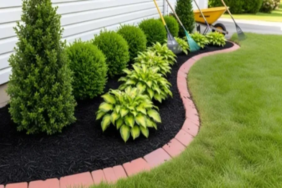 Stone edging is perfect to provide texture and a timeless aesthetic.