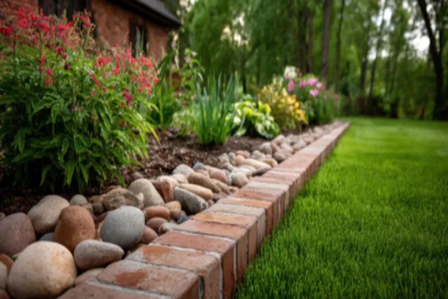 Brick edging is a choice that never goes out of style and hugely compliments your garden.