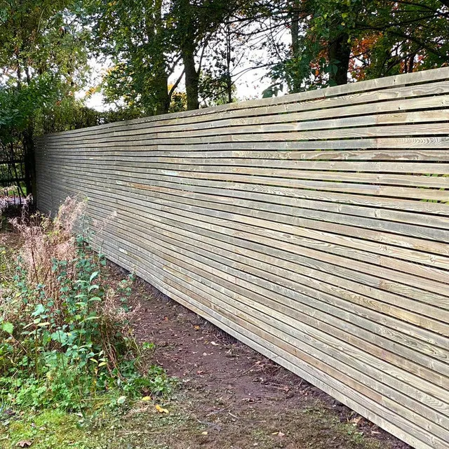 Fencing touching the ground in someone's garden, so that needs to be uc4 treated.
