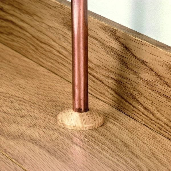 Radiator cover installed on a radiator in a home interior