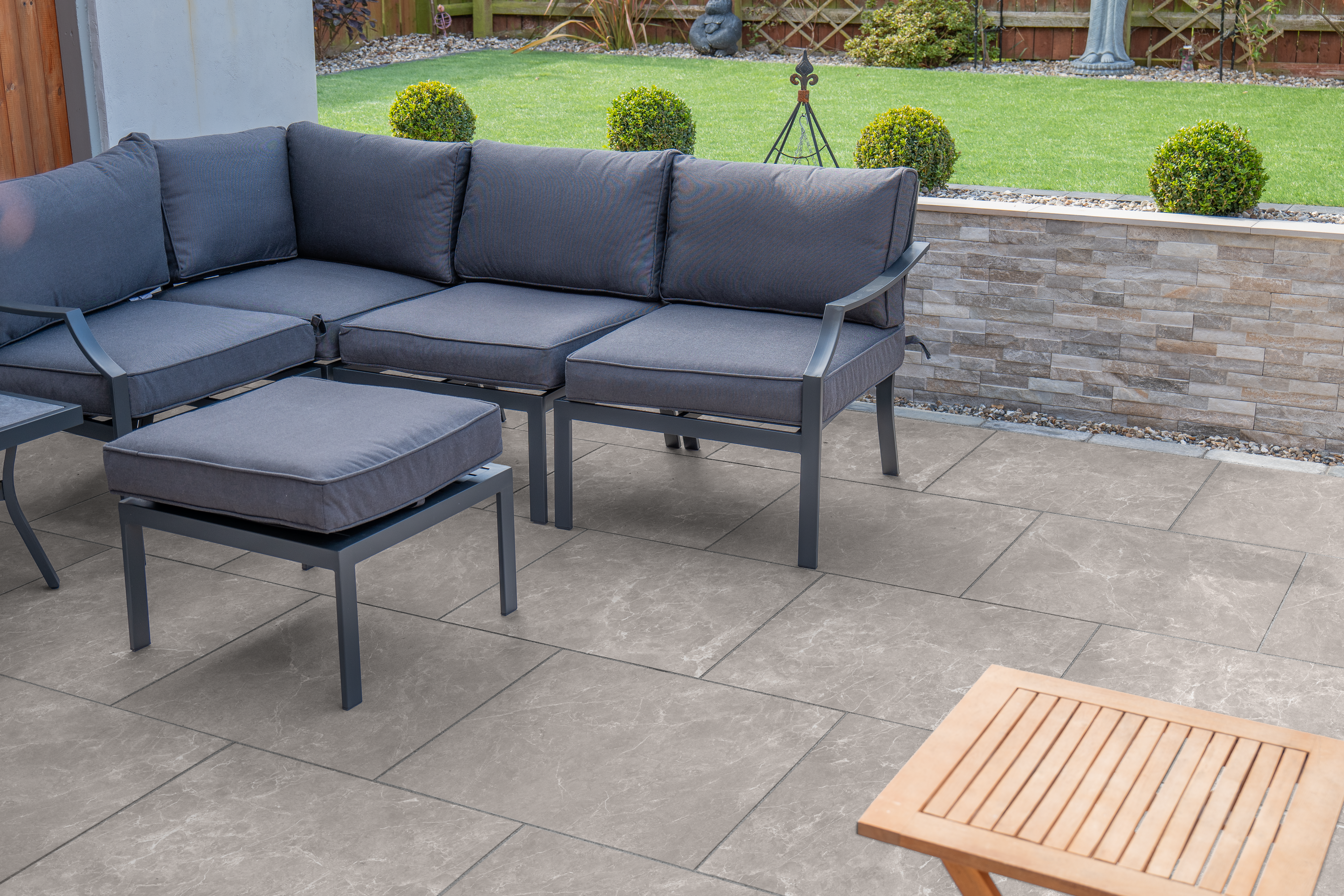 Porcelain paving is one of the most hard-wearing types of paving, and is also highly resistant to moss and algae.