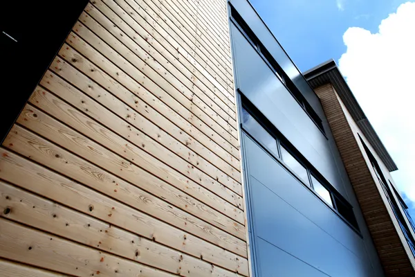 Cladding used in part of an educational school.