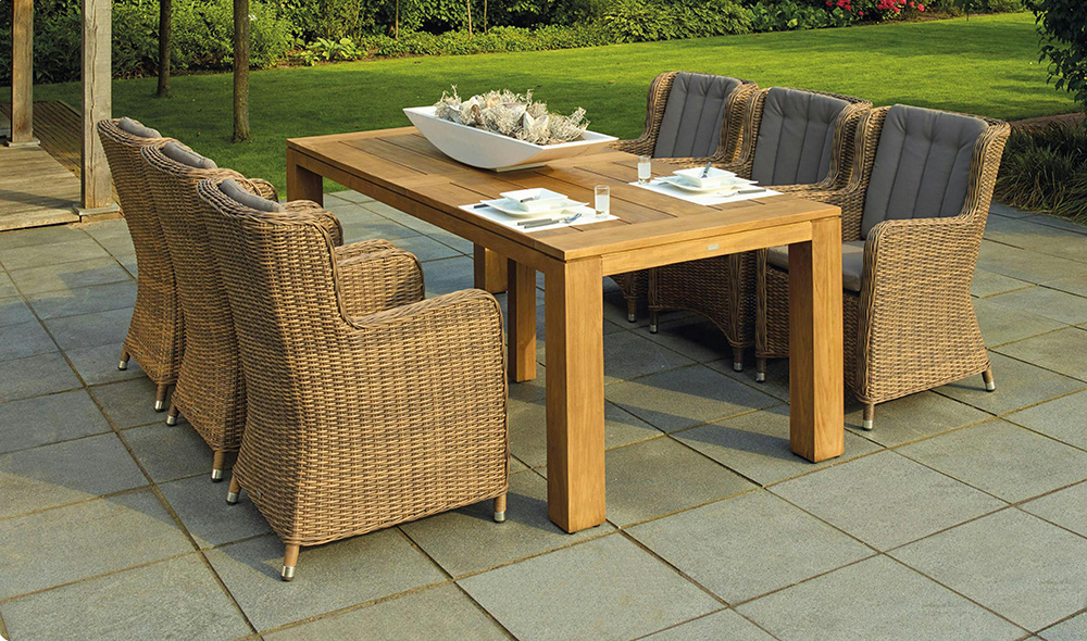 Garden furniture outside