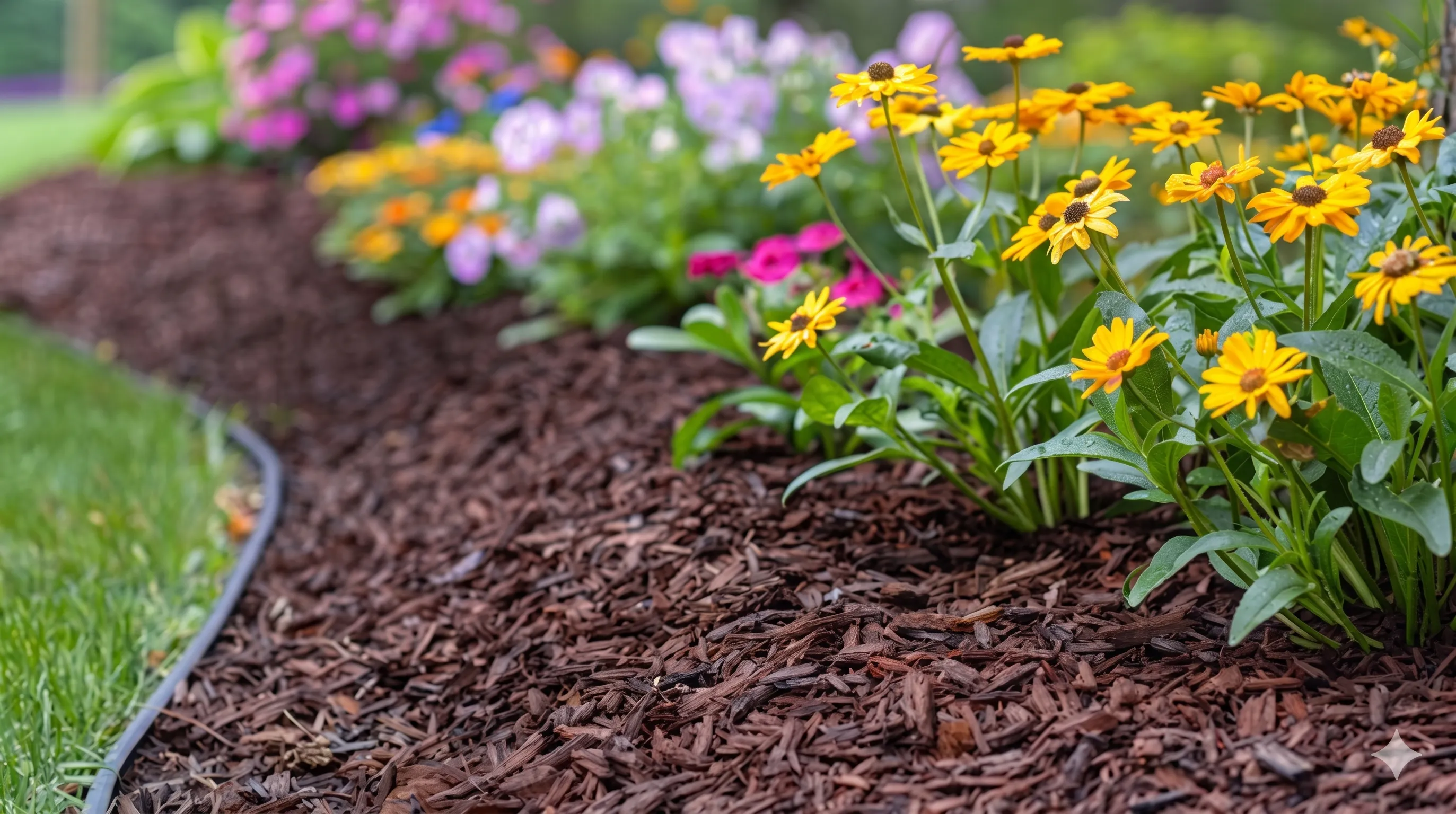 Bulk buying bark chippings is good for large garden products.