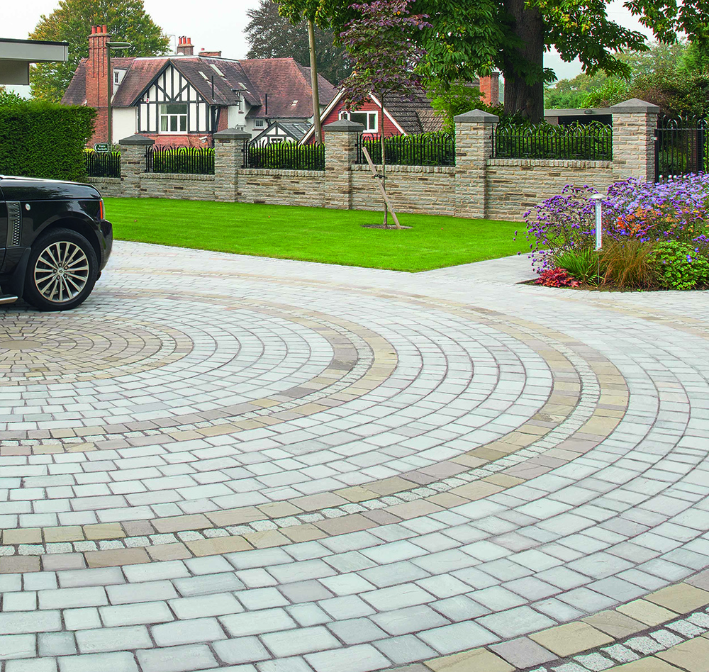 If you want to create a focal point to a paved area such as a patio, terrace or courtyard, consider the circular block paving pattern.