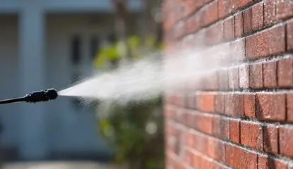 Power washers are effective at cleaning bricks from grime in outdoor areas.