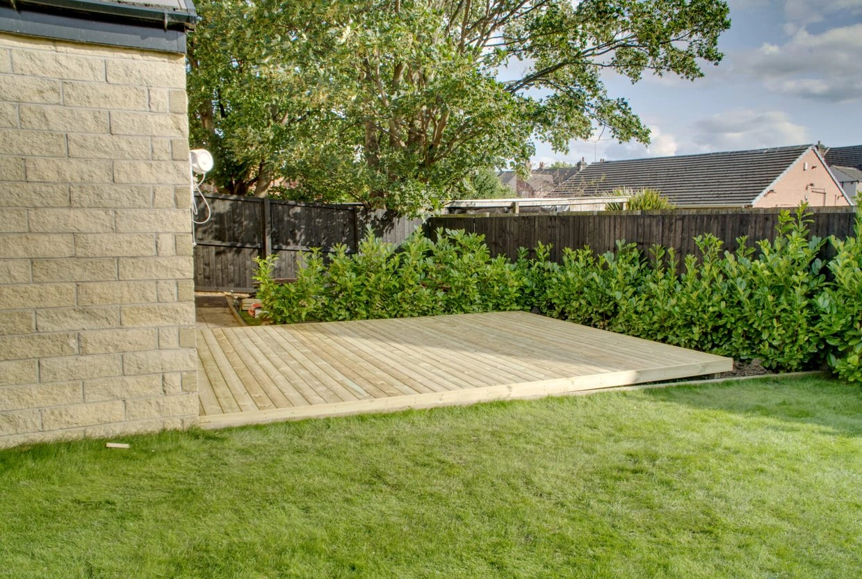 The completed deck within the home, supplied completely by Howarth Timber and Building Supplies. 