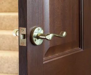 An internal door handle, which you can fit yourself at home.