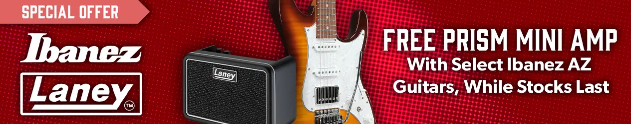 Free Laney Prism Mini with select Ibanez AZ guitars - Andertons Music Co.