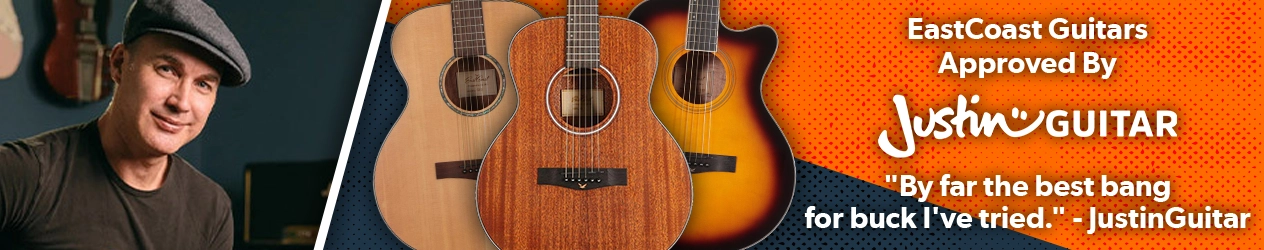 EastCoast acoustic guitars - approved by JustinGuitar - Andertons Music Co. Back To School 2026
