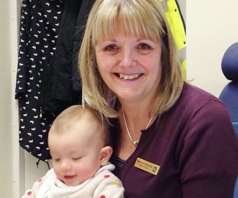 Malvenia is pictured with her one-year-old grand-daughter