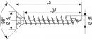 SPAX Universalschraube, 3 x 40 mm, 1000 Stück, Vollgewinde, Senkkopf, Kreuzschlitz Z1, S-Spitze, YELLOX - 1081020300405 Thumbnail 3