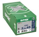 SPAX Universalschraube, 3,5 x 45 mm, 1000 Stück, Vollgewinde, Senkkopf, T-STAR plus T20, 4CUT, WIROX - 1191010350455 Thumbnail 5