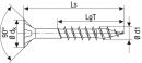 SPAX Universalschraube, 6 x 160 mm, 100 Stück, Teilgewinde, Senkkopf, T-STAR plus T30, 4CUT, WIROX - 0191010601605 Thumbnail 3