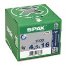 SPAX Universalschraube, 4,5 x 16 mm, 1000 Stück, Vollgewinde, Senkkopf, T-STAR plus T20, 4CUT, WIROX - 1191010450165 Thumbnail 5