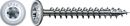 Spax HI.FORCE, 6 x 80 mm, 10 unités, Filetage total, Tête disque, T-STAR plus T30, 4CUT, WIROX - 4251010600802 Thumbnail 1