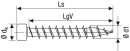 SPAX IN.FORCE, 6 x 180 mm, 6 Stück, Vollgewinde, Zylinderkopf, T-STAR plus T30, 4CUT, WIROX - 4211010601802 Thumbnail