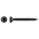 SPAX Universalschraube, 5 x 50, Vollgewinde, Senkkopf, T-STAR plus T20, 4-CUT, Schwarz verzinkt, 25 Stück - 4191040500502 Thumbnail 1
