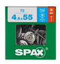 SPAX Spenglerschraube, 4,5 x 55 mm, 70 St, Vollgewinde, Linsensenkkopf, Edelstahl rostfrei A2, Dichtscheibe 15mm - 4587000450556 Thumbnail 4