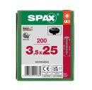 SPAX Universalschraube 3,5 x 25, Vollgewinde, Halbrundkopf, T-STAR plus T15, 4CUT, BLAX, 200 Stück - 0201040350253 Thumbnail 3
