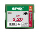 SPAX Universalschraube, 5,0 x 20, Vollgewinde, Halbrundkopf, T-STAR plus T20, 4CUT, BLAX, 200 Stück - 0201040500203 Thumbnail 3