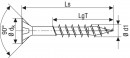 SPAX Universalschraube, 4,5 x 40, Teilgewinde, Senkkopf, T-STAR plus T20, 4-CUT, BLAX, 200 Stück - 0191040450403 Thumbnail 2