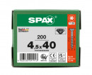 SPAX Universalschraube, 4,5 x 40, Teilgewinde, Senkkopf, T-STAR plus T20, 4-CUT, BLAX, 200 Stück - 0191040450403 Thumbnail 3