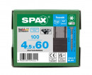 SPAX Fassadenschraube, 4,5 x 60 mm, 100 St, Fixiergewinde, Linsensenkkopf, 4CUT, Edelstahl rostfrei A2 BLAX - 25470404506022 Thumbnail 3
